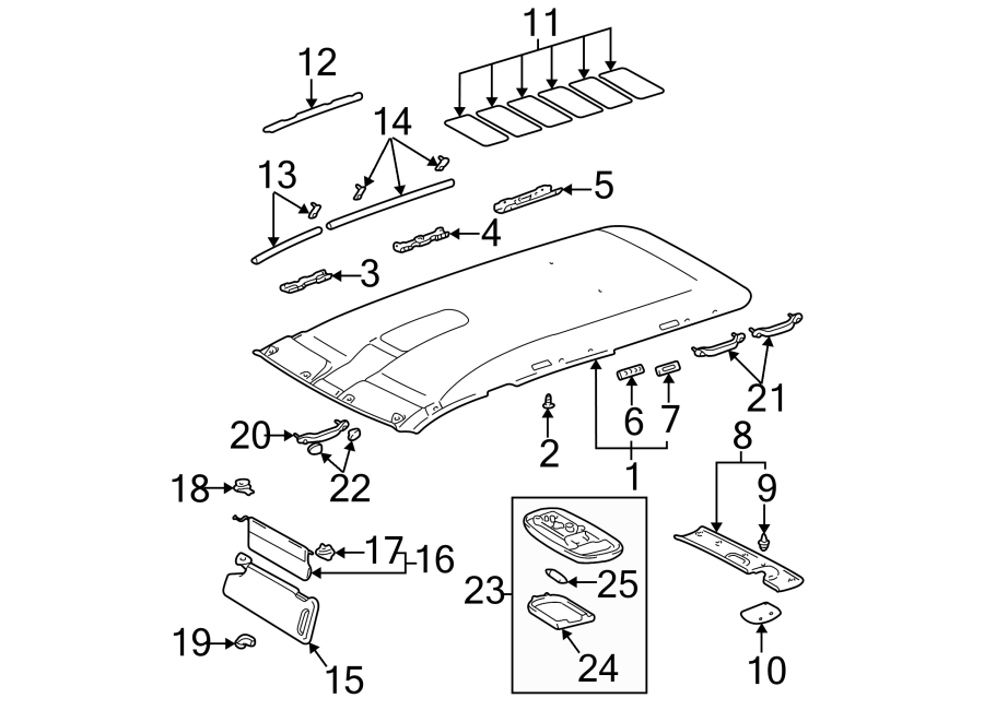 Diagram INTERIOR TRIM. for your Toyota Sequoia  