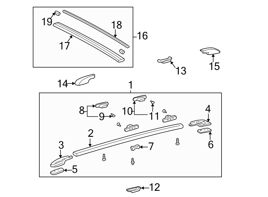 Diagram LUGGAGE CARRIER. for your Toyota Avalon  