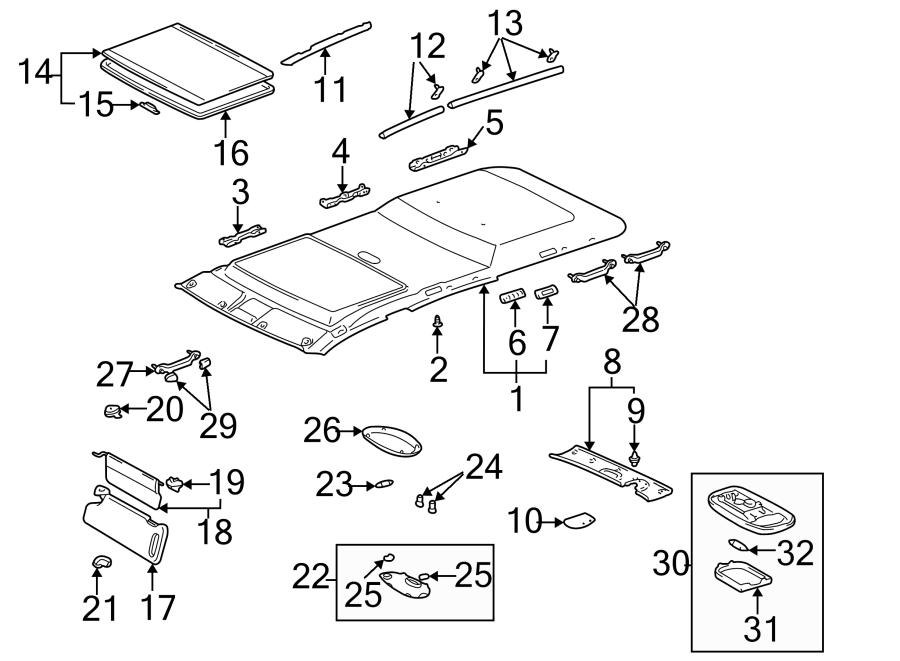 Diagram INTERIOR TRIM. for your 2023 Toyota Prius   