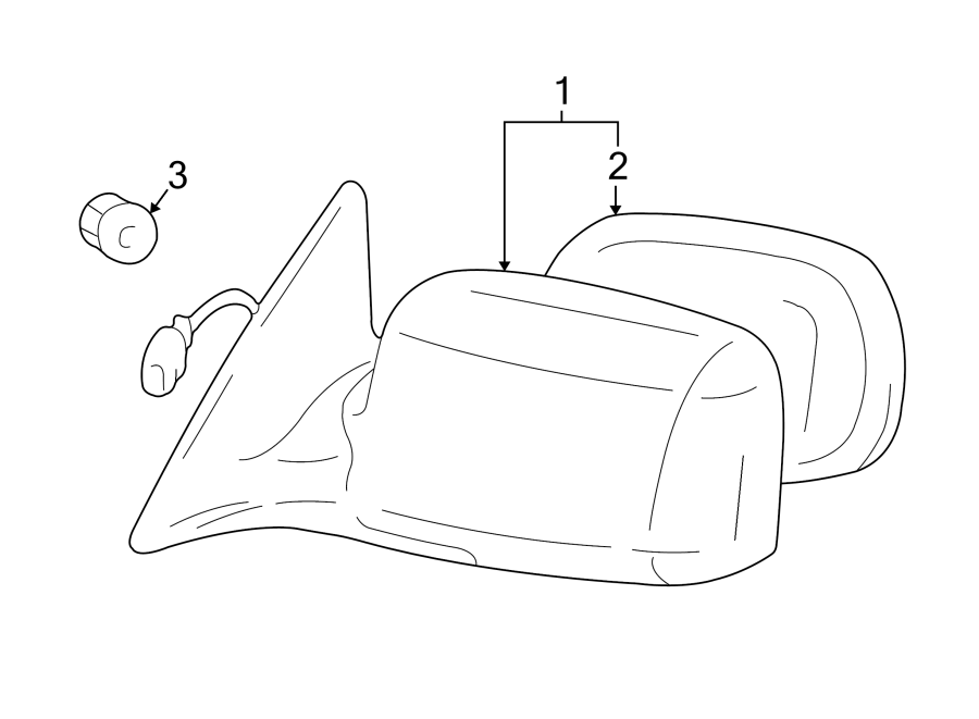 Diagram FRONT DOOR. OUTSIDE MIRRORS. for your 2021 Toyota Avalon   