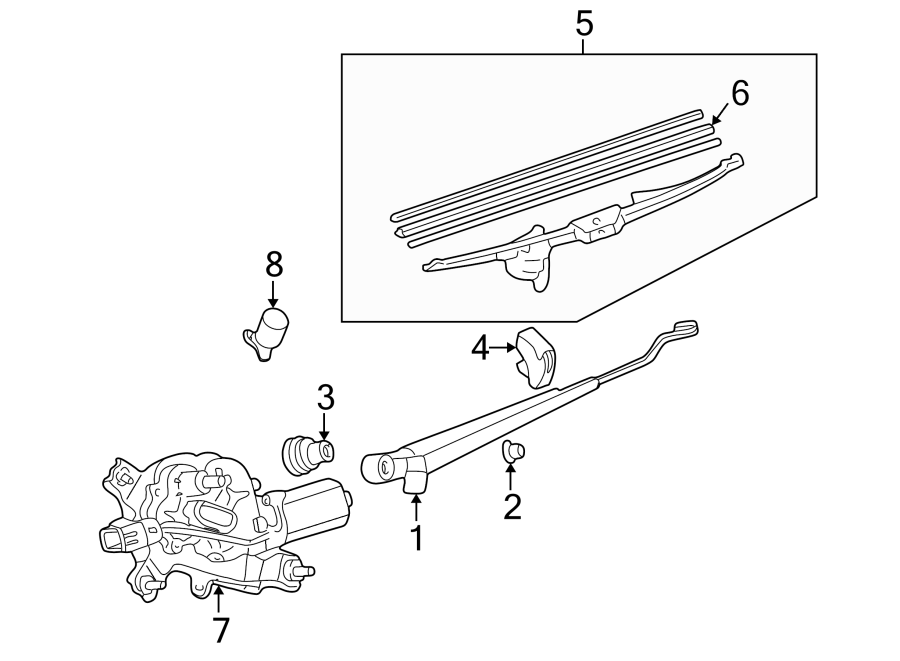 Diagram LIFT GATE. WIPER & WASHER COMPONENTS. for your 2018 Toyota Yaris   