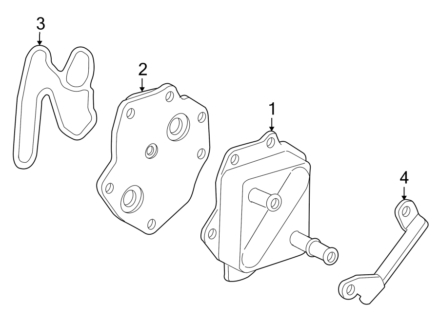Diagram ENGINE OIL COOLER. for your Toyota Camry  