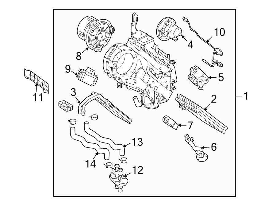 Diagram AIR CONDITIONER & HEATER. REAR EVAPORATOR. for your 2010 Toyota Camry 2.5L A/T LE SEDAN 