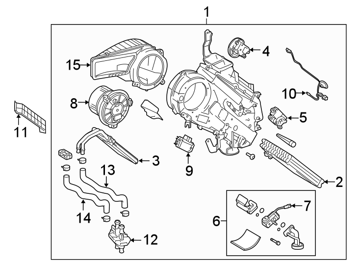 Diagram AIR CONDITIONER & HEATER. REAR EVAPORATOR. for your 2013 Toyota Camry   