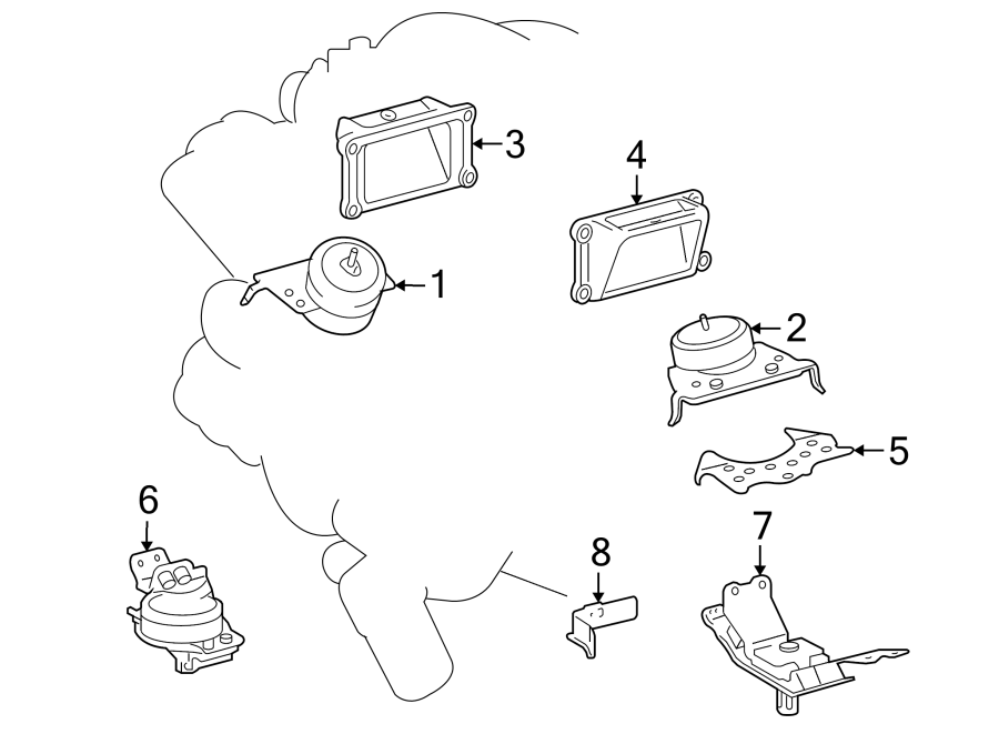 Diagram ENGINE & TRANS MOUNTING. for your 2009 Toyota Avalon  XLS Sedan 