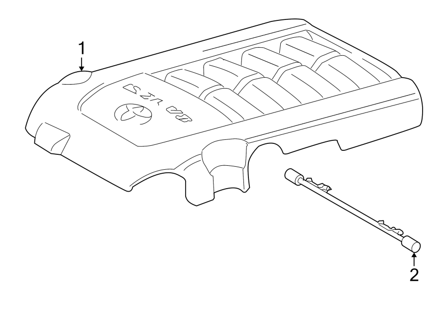 Diagram ENGINE APPEARANCE COVER. for your 2008 Toyota RAV4   