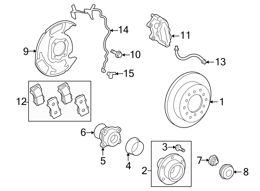 Diagram FRONT SUSPENSION. BRAKE COMPONENTS. for your Toyota