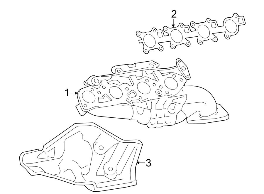 Diagram EXHAUST SYSTEM. MANIFOLD. for your 2020 Toyota 4Runner  SR5 Sport Utility 