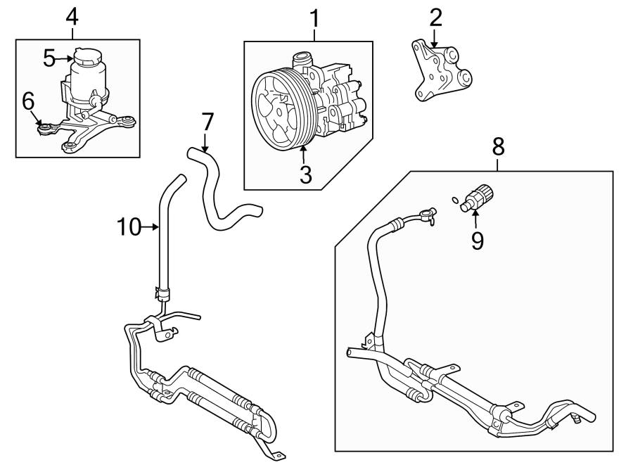 Diagram STEERING GEAR & LINKAGE. PUMP & HOSES. for your 2017 Toyota Tundra   