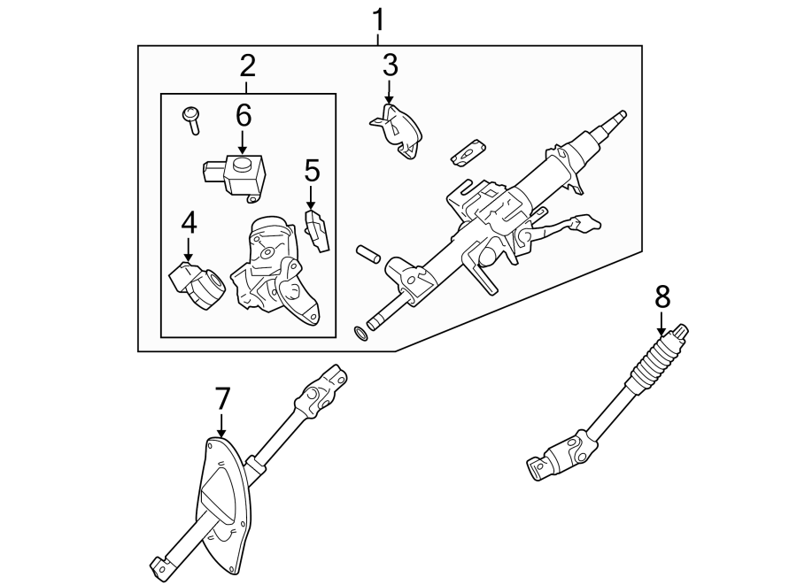 Diagram STEERING COLUMN ASSEMBLY. for your 2013 Toyota Sequoia   