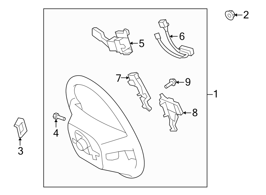 Diagram STEERING WHEEL & TRIM. for your 2014 Toyota Sequoia  SR5 Sport Utility 