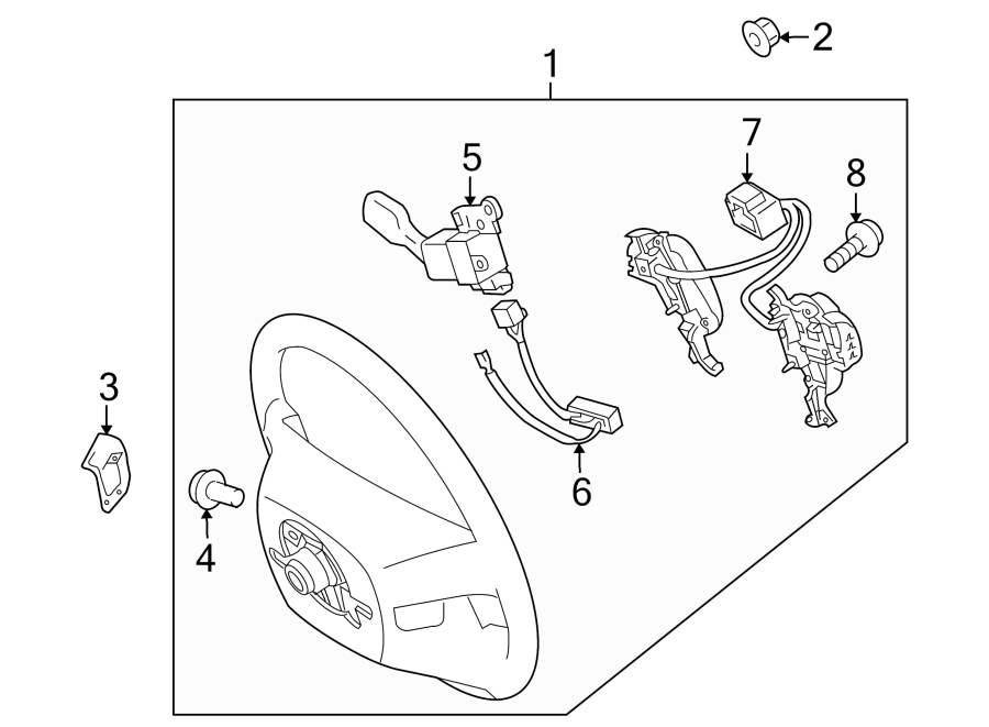 Diagram STEERING WHEEL & TRIM. for your Toyota