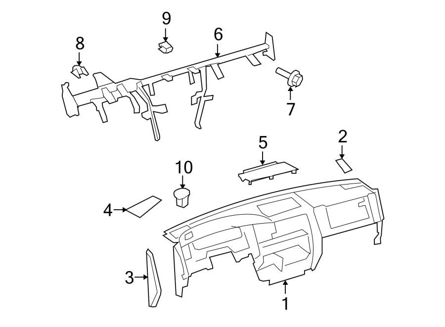 Diagram INSTRUMENT PANEL. for your 2008 Toyota Camry  XLE SEDAN 