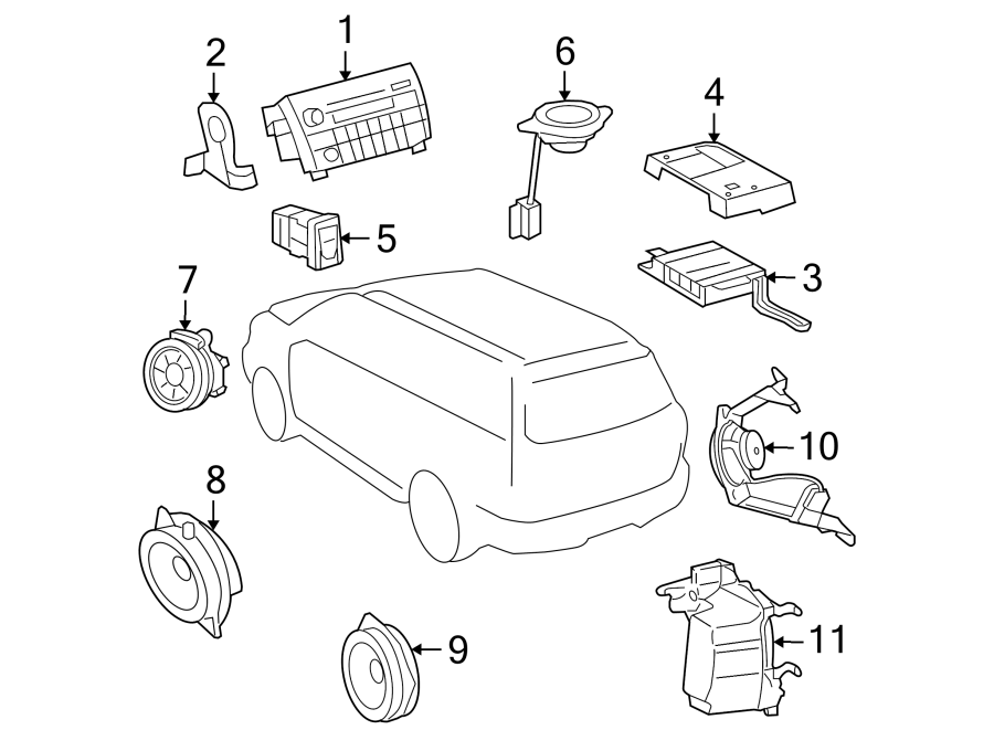 Diagram INSTRUMENT PANEL. SOUND SYSTEM. for your 2019 Toyota Corolla 1.8L M/T XSE Sedan 