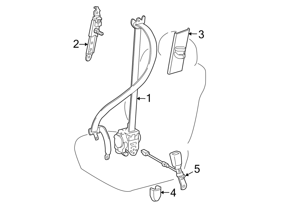 Diagram RESTRAINT SYSTEMS. FRONT SEAT BELTS. for your 2014 Toyota Tacoma 2.7L M/T RWD Base Crew Cab Pickup Fleetside 