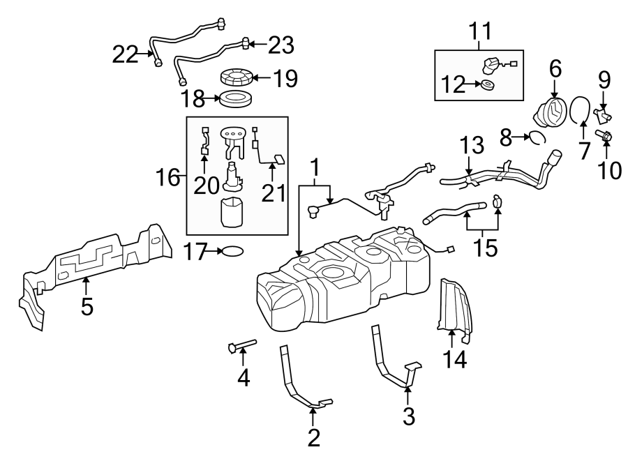 Diagram Hood. Fuel system components. for your 2005 Toyota Prius   