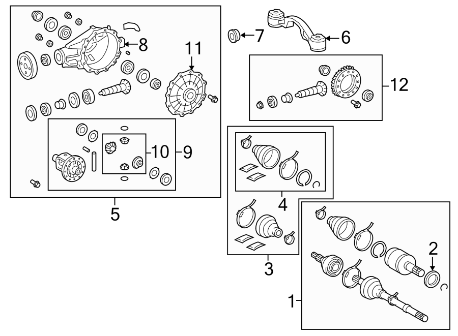 Diagram REAR SUSPENSION. AXLE & DIFFERENTIAL. for your 1998 Toyota 4Runner 3.4L V6 M/T RWD SR5 Sport Utility 