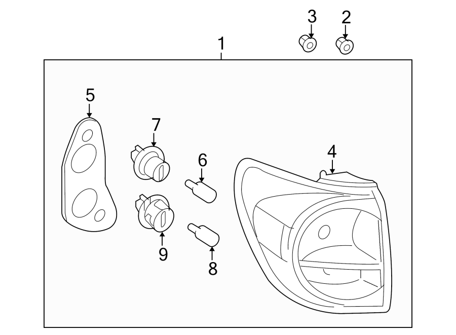 Diagram REAR LAMPS. COMBINATION LAMPS. for your 2003 Toyota Avalon  XL Sedan 