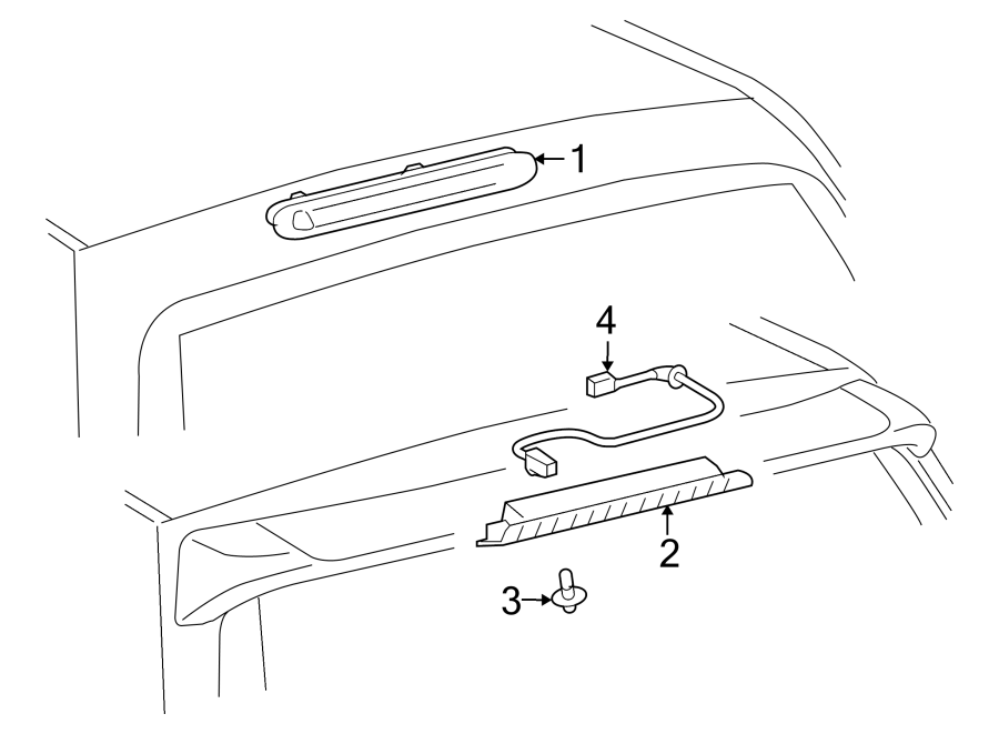 Diagram REAR LAMPS. HIGH MOUNT LAMPS. for your 1999 Toyota Camry   