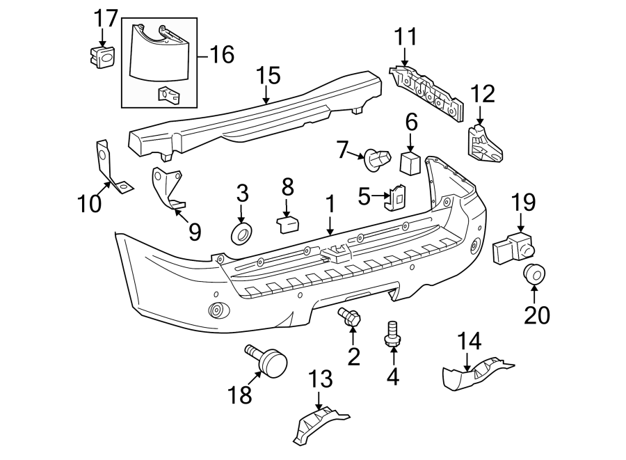 Diagram REAR BUMPER. BUMPER & COMPONENTS. for your 2018 Toyota Corolla iM   