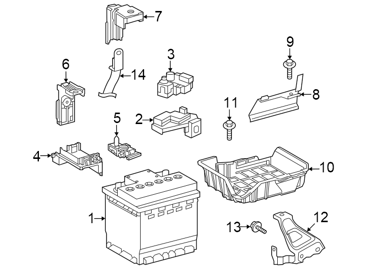 Diagram Battery. for your 2018 Toyota Corolla iM   