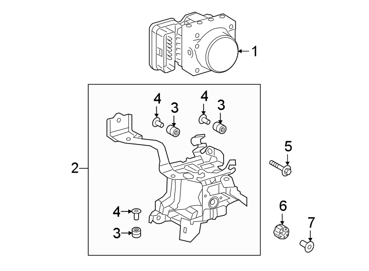 Diagram Abs components. for your 2009 Toyota Tacoma   