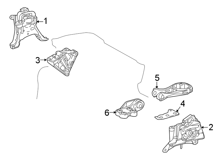 Diagram ENGINE / TRANSAXLE. ENGINE & TRANS MOUNTING. for your 2009 Toyota Yaris   