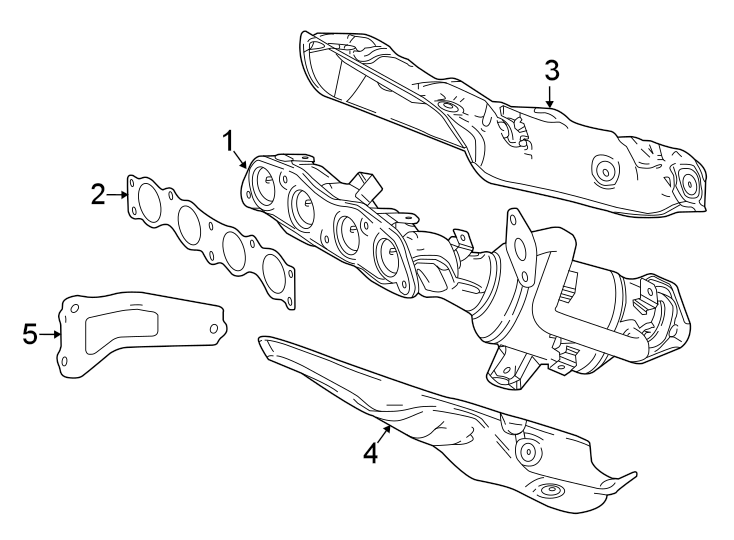 Diagram EXHAUST SYSTEM. EXHAUST MANIFOLD. for your 2010 Toyota Camry   