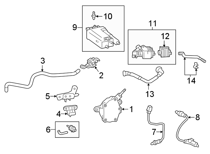 Diagram EMISSION SYSTEM. EMISSION COMPONENTS. for your Toyota Corolla  