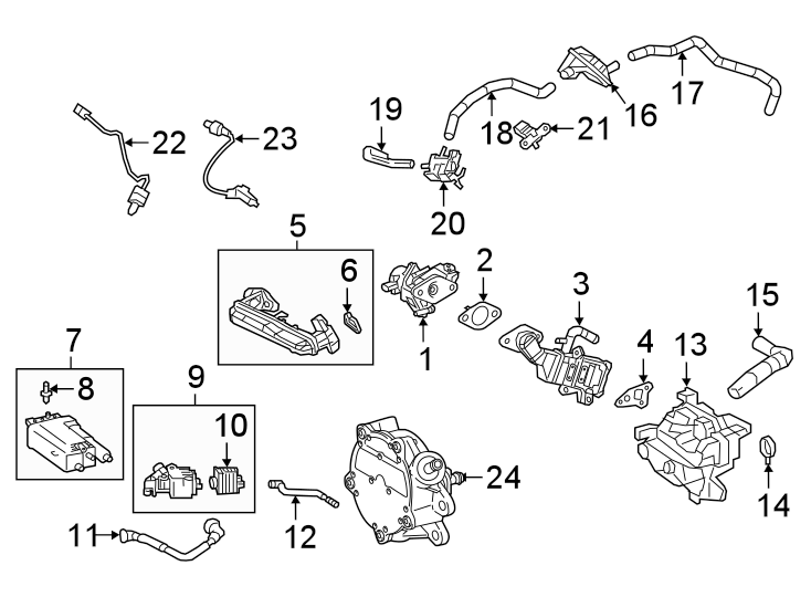 Diagram EMISSION SYSTEM. EMISSION COMPONENTS. for your 2006 Toyota Tacoma 2.7L A/T RWD Base Crew Cab Pickup Fleetside 