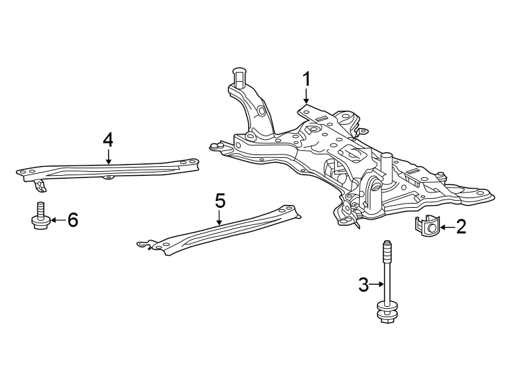 Diagram FRONT SUSPENSION. SUSPENSION MOUNTING. for your 2020 Toyota Corolla  XLE Sedan 