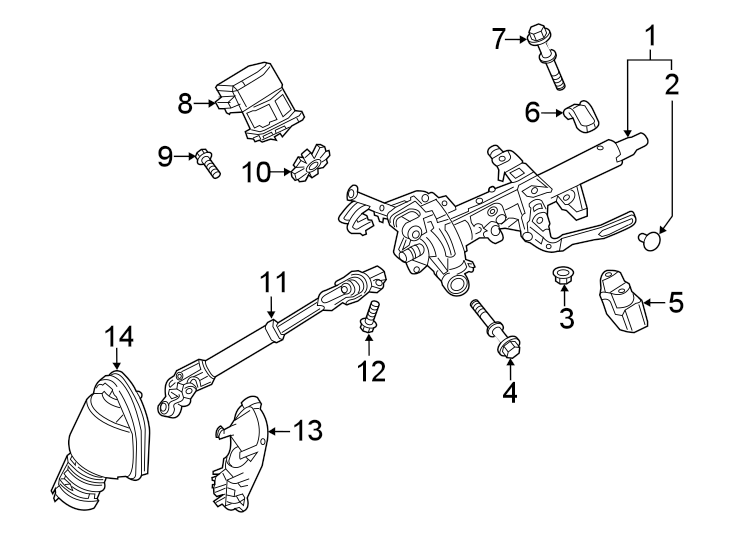 Diagram STEERING COLUMN ASSEMBLY. for your 2000 Toyota 4Runner   