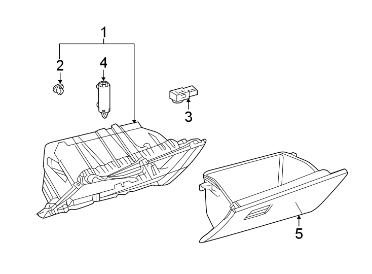 Diagram INSTRUMENT PANEL. GLOVE BOX. for your 2013 Toyota Corolla   