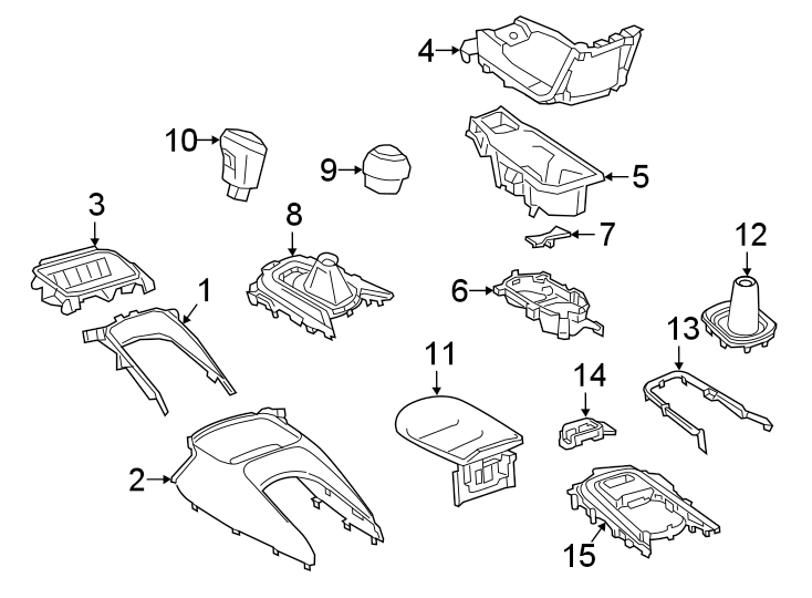 Diagram Upper console & components. for your 2019 Toyota 4Runner  SR5 Sport Utility 