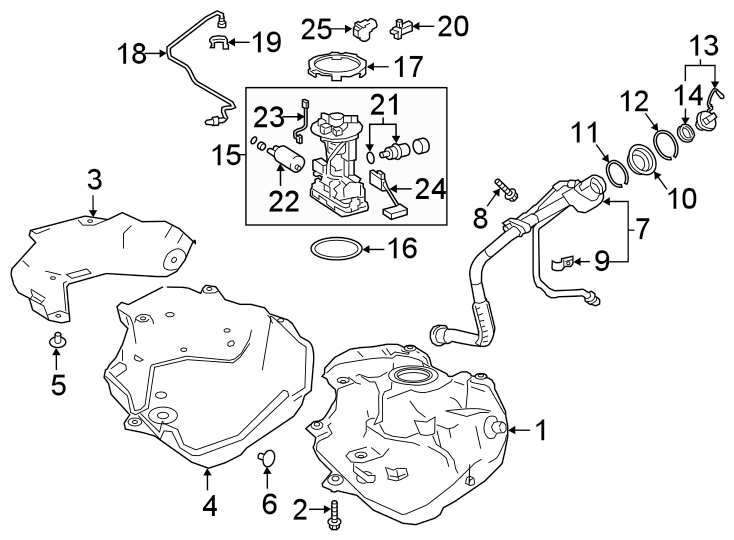 Diagram FUEL SYSTEM COMPONENTS. for your Toyota