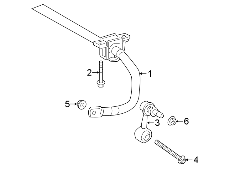 Diagram REAR SUSPENSION. STABILIZER BAR & COMPONENTS. for your 2023 Toyota Highlander   