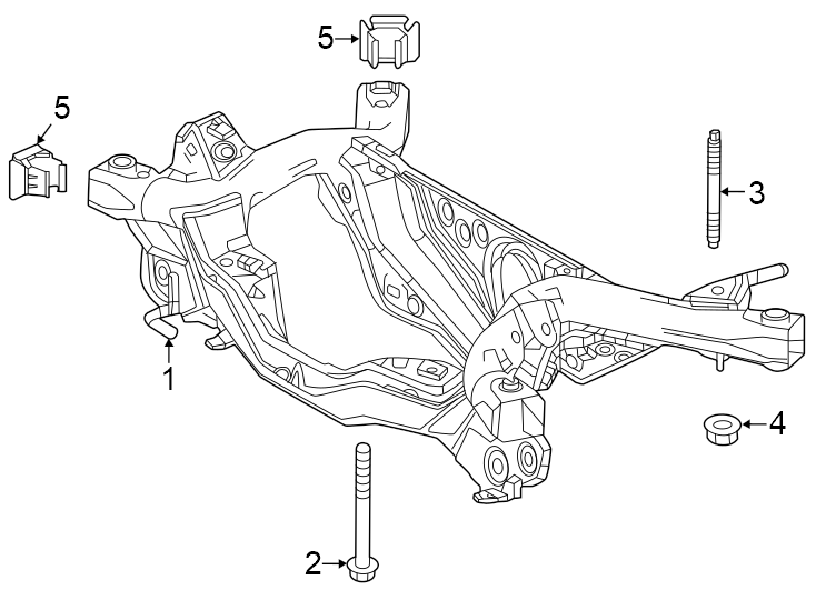 Diagram Rear suspension. Suspension mounting. for your 2005 Toyota RAV4   