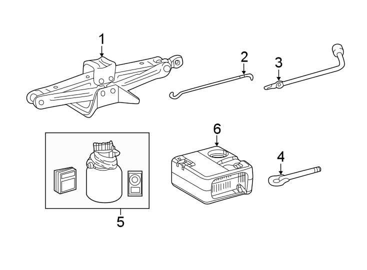 Diagram REAR BODY & FLOOR. JACK & COMPONENTS. for your 2020 Toyota RAV4   