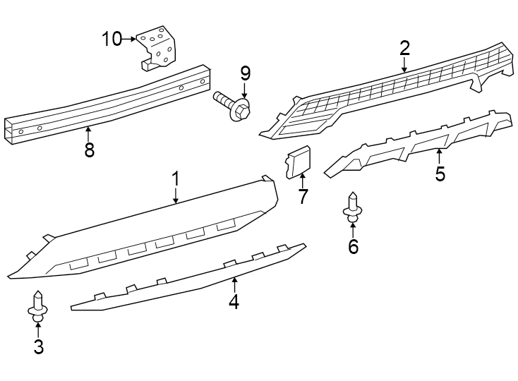 Diagram Rear bumper. Bumper & components. for your 2019 Toyota C-HR   