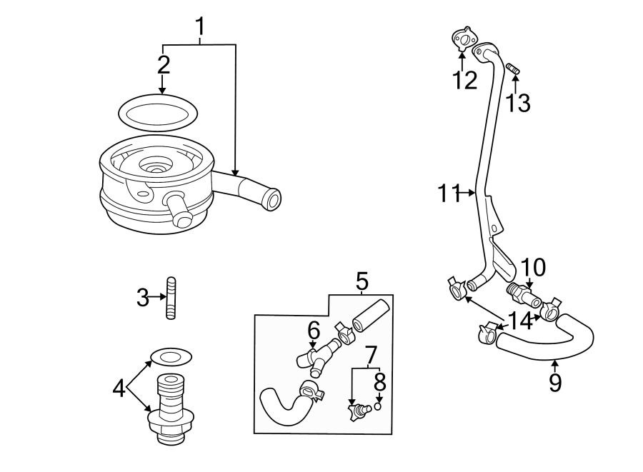 Diagram OIL COOLER. for your Toyota