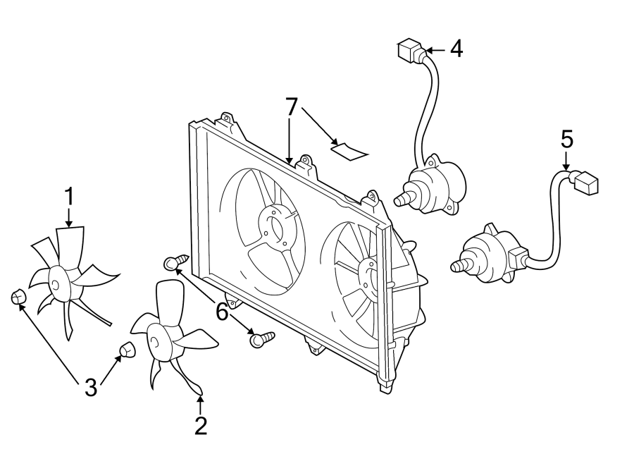 Diagram COOLING FAN. for your 2012 Toyota Tacoma  Base Standard Cab Pickup Fleetside 