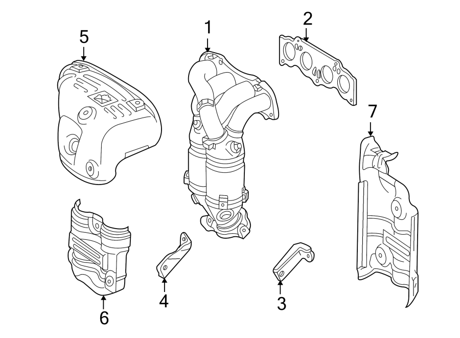 Diagram EXHAUST SYSTEM. MANIFOLD. for your 2022 Toyota 4Runner   