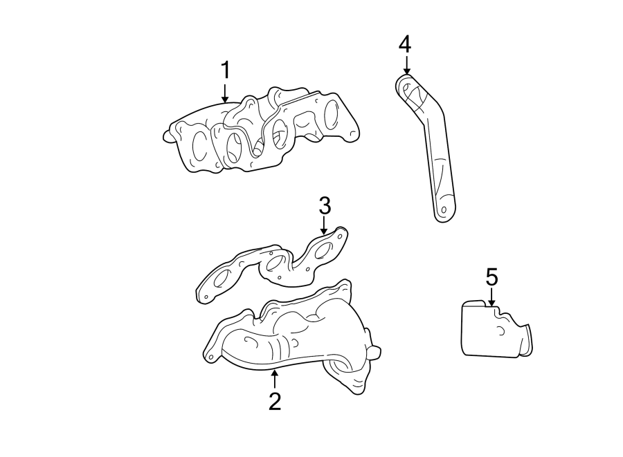 Diagram EXHAUST SYSTEM. MANIFOLD. for your 2007 Toyota Tundra 4.7L V8 A/T 4WD SR5 Extended Cab Pickup Fleetside 