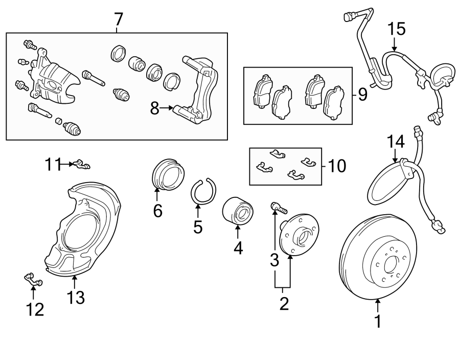 Diagram FRONT SUSPENSION. BRAKE COMPONENTS. for your 2006 Toyota Corolla   