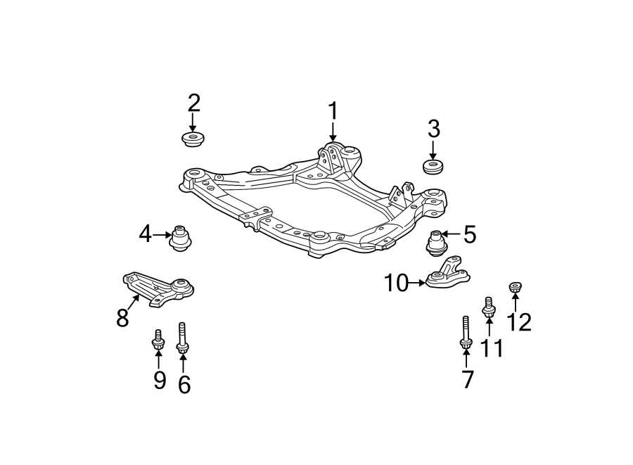 Diagram FRONT SUSPENSION. SUSPENSION MOUNTING. for your 2019 Toyota Avalon   