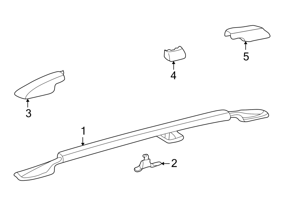 Diagram ROOF. LUGGAGE CARRIER. for your Toyota Highlander  