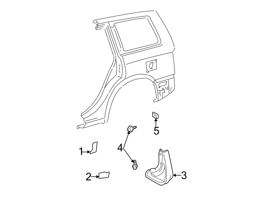 Diagram QUARTER PANEL. EXTERIOR TRIM. for your Toyota