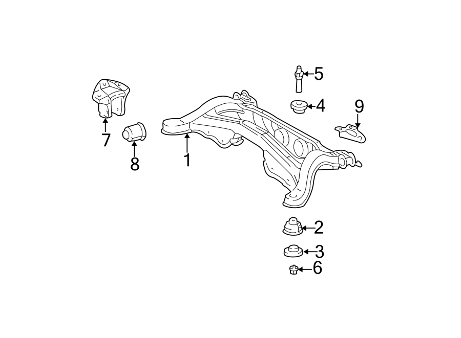 Diagram REAR SUSPENSION. SUSPENSION MOUNTING. for your Toyota