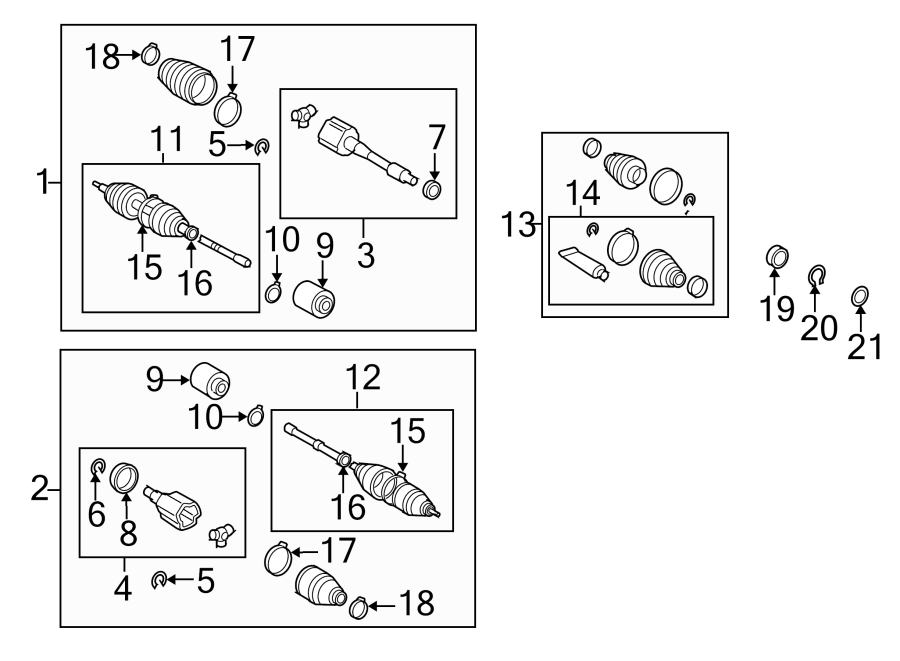 Diagram FRONT SUSPENSION. DRIVE AXLES. for your Toyota