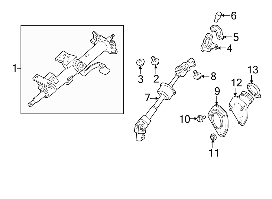 Diagram STEERING COLUMN ASSEMBLY. for your 2010 Toyota Tacoma   